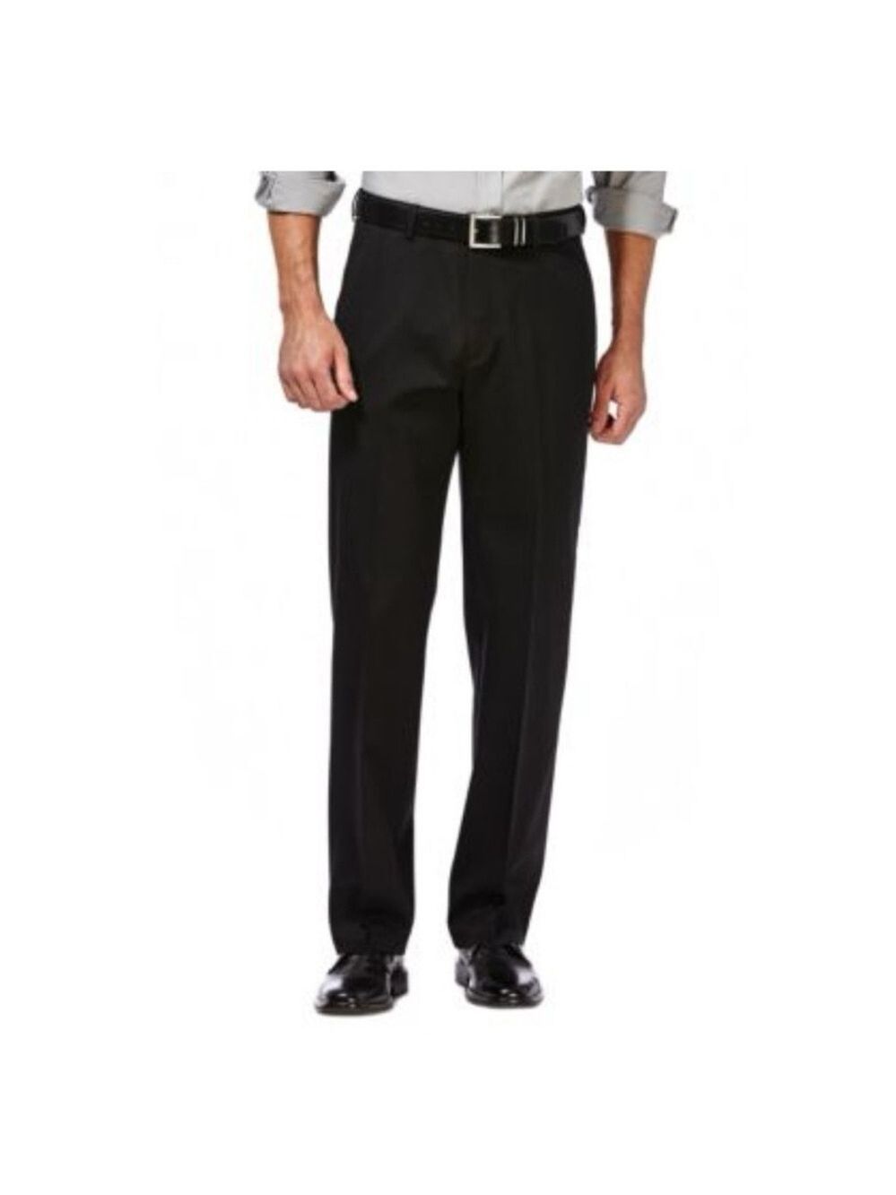Haggar Men's Classic Fit Stretch Black Dress Pants Sz 38Wx31L